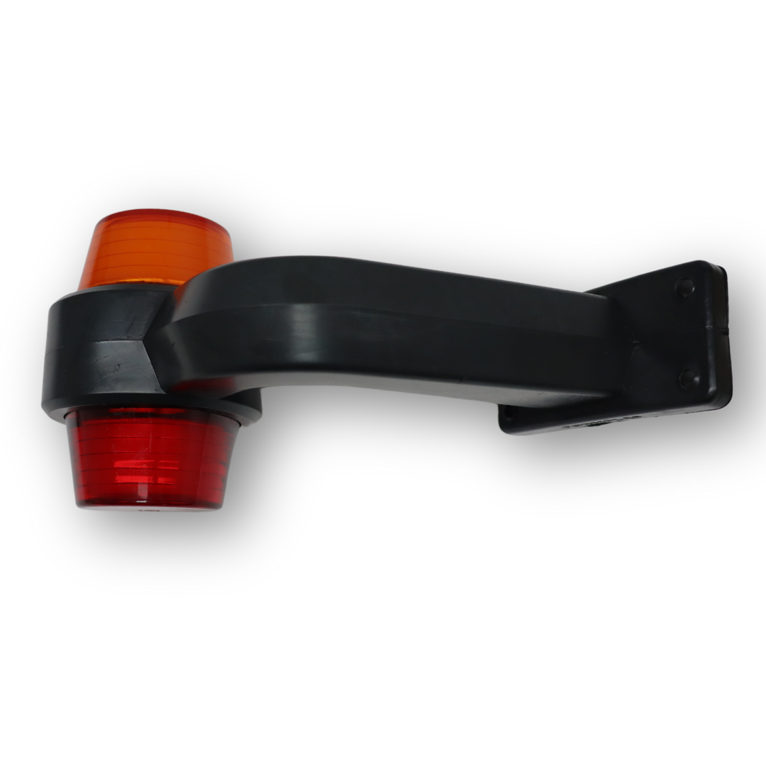 Фонарь габаритный рог LED кривой 18 диодов \желто-красный NEON \F.PLAS\ Фонарь габаритный рог LED кривой 18 диодов \желто-красный NEON \F.PLAS\