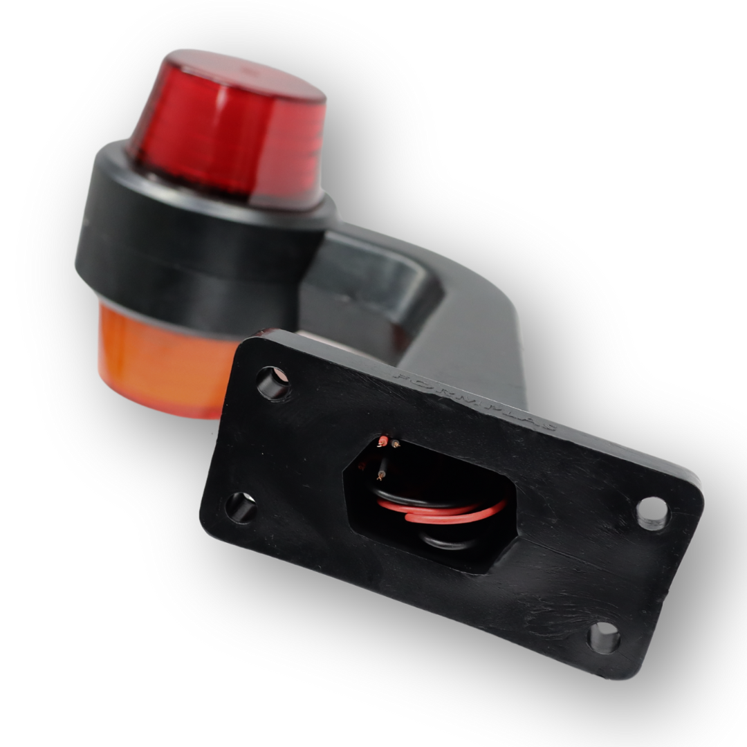 Фонарь габаритный рог LED кривой 18 диодов \желто-красный NEON \F.PLAS\ Фонарь габаритный рог LED кривой 18 диодов \желто-красный NEON \F.PLAS\