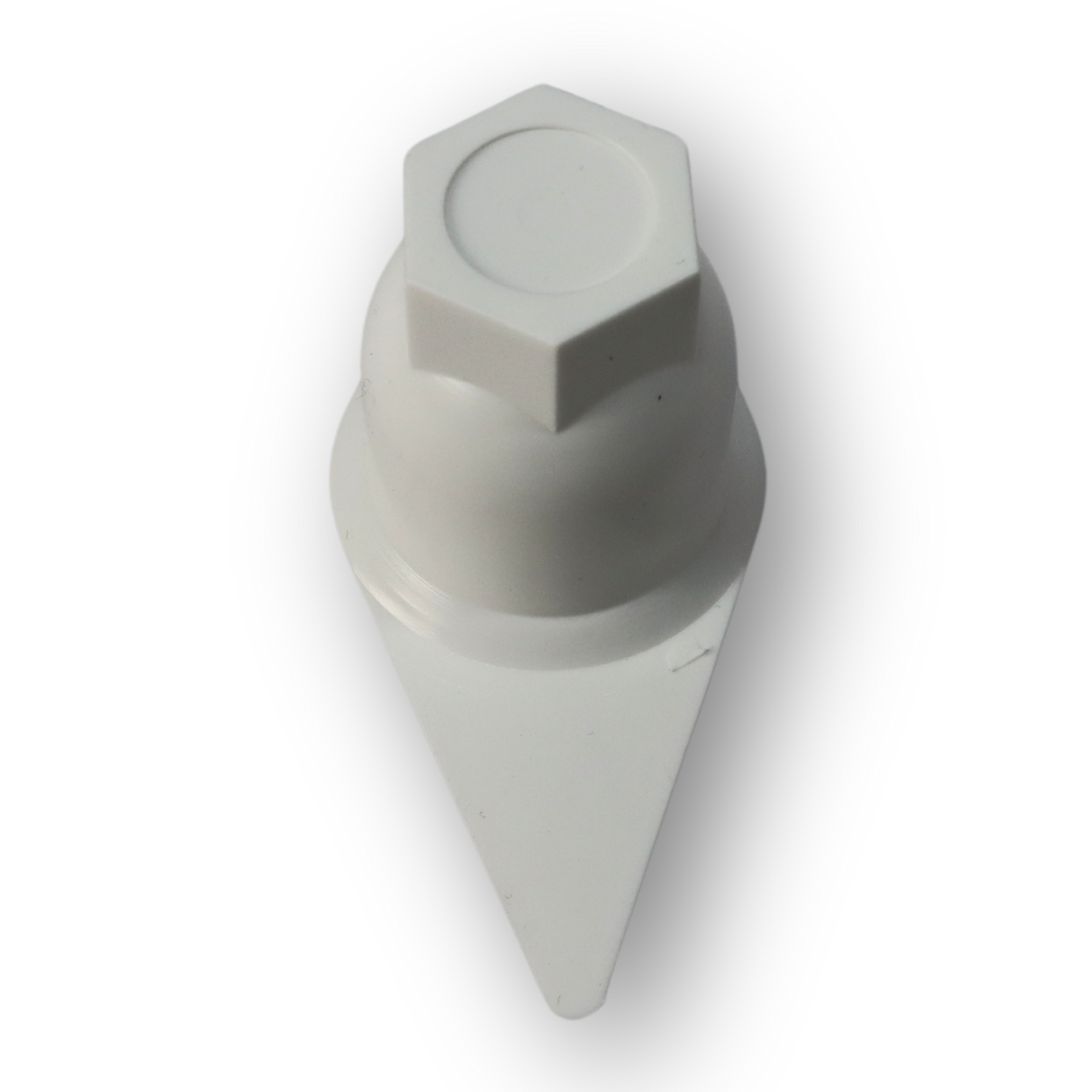 Колпачек на гайку 32 с указателем белый Колпачек на гайку 32 с указателем белый