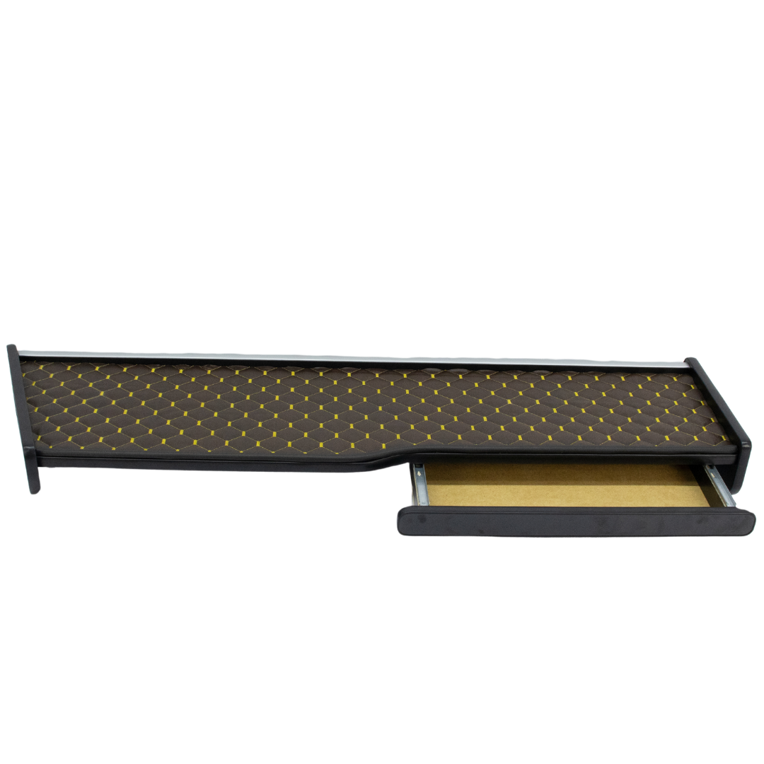 Полка кабины длинная MAN TGX коричневая\ST- Экокожа стёжка\