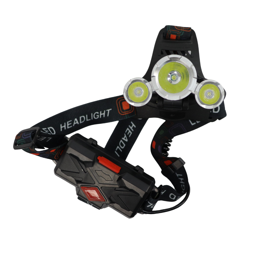 Фонарик налобный 2 АКБ+ зарядный кабель(4 режима)