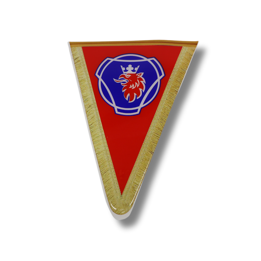 Декоративная наклейка треугольная надпись SCANIA красная Декоративная наклейка треугольная надпись SCANIA красная