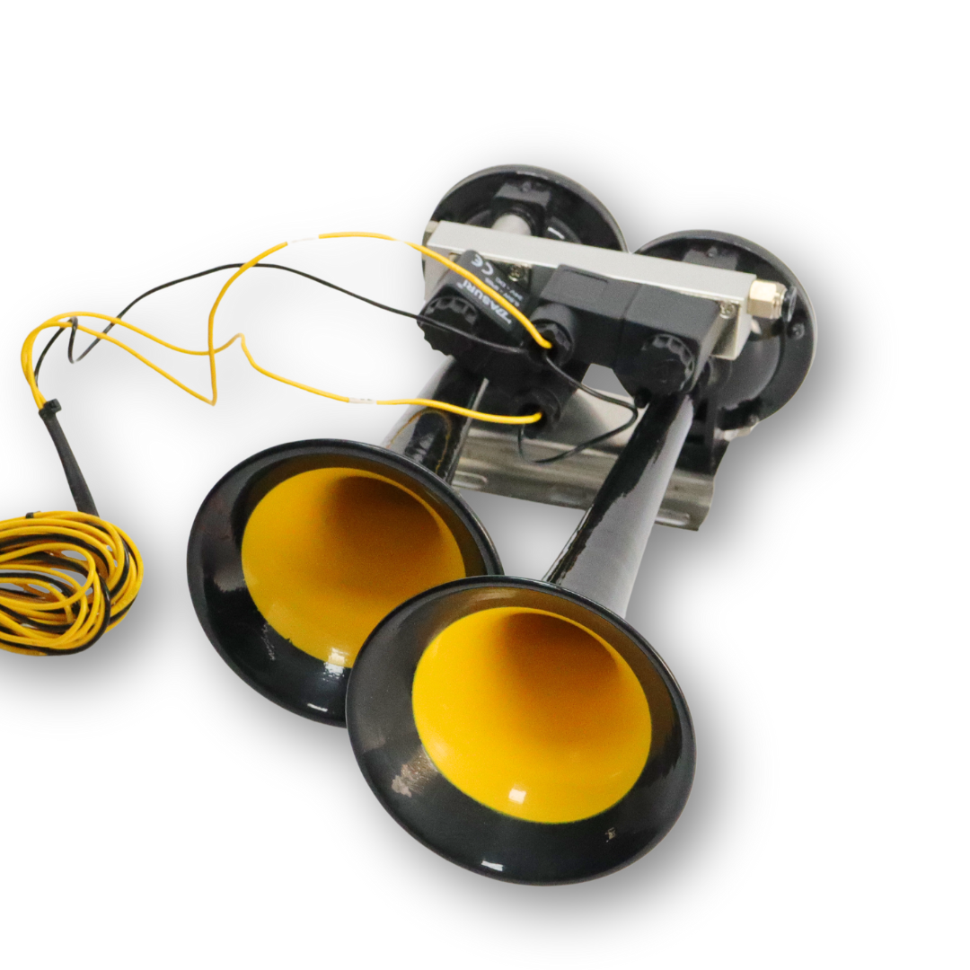 Сигнал воздушный 2 рожка , 24V , \12мелодий \ 118 dB \ BASURI Сигнал воздушный 2 рожка , 24V , \12мелодий \ 118 dB \ BASURI