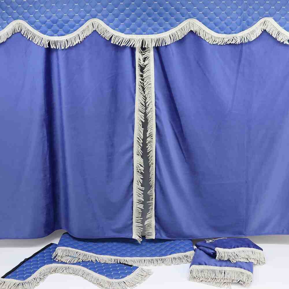 Шторка Экокожа "Pergam" лоб+косынки+спальник+ночные синяя