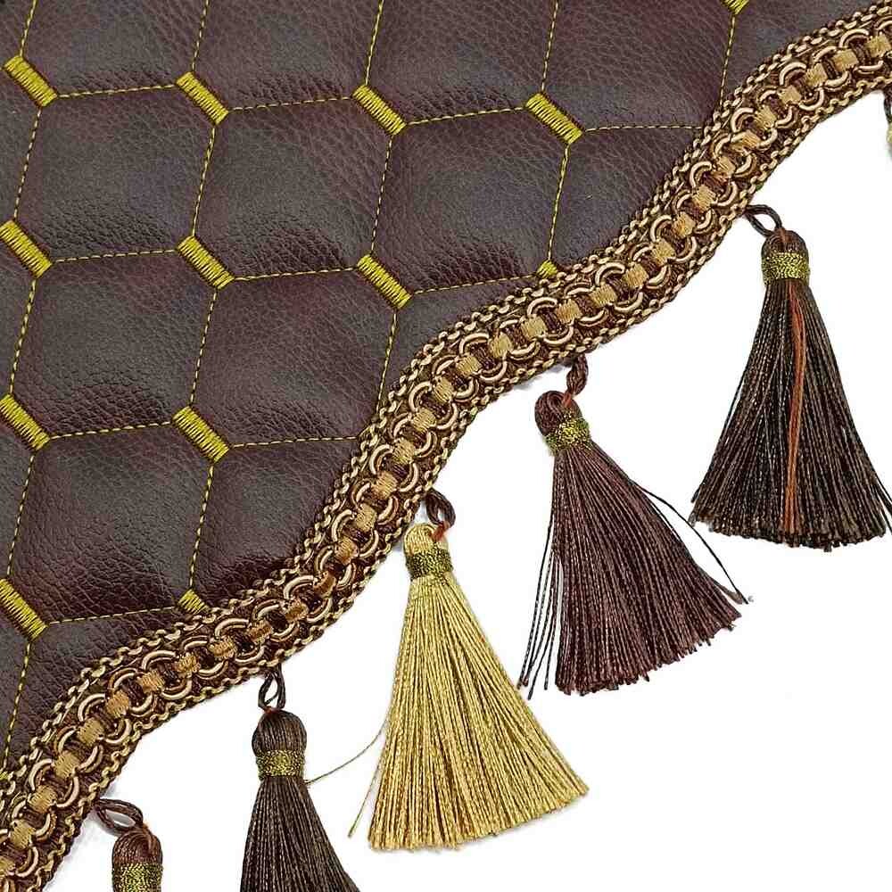 Шторка Екошкіра "Pergam" лоб+косинки+спальник+нічні коричнева