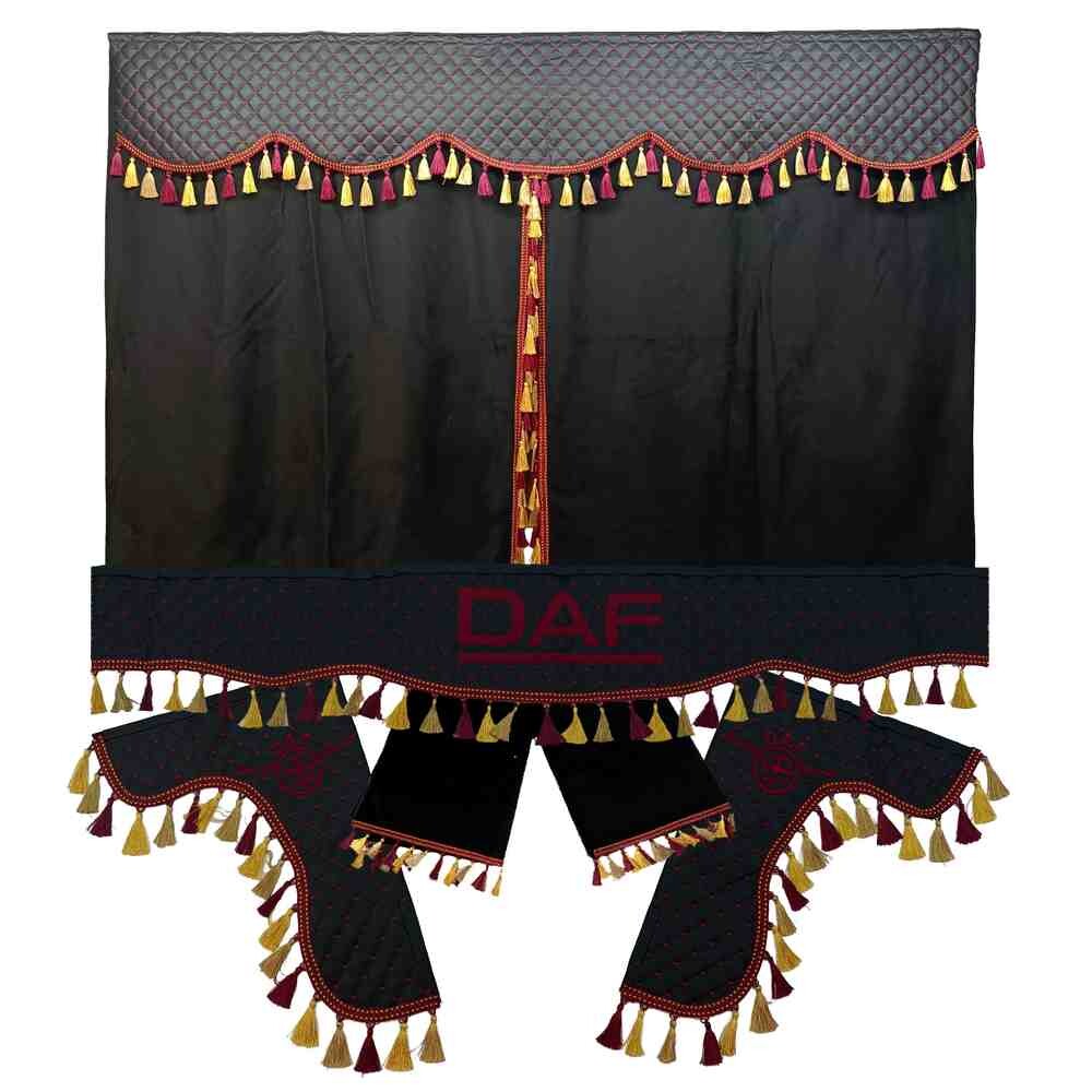 Шторка Экокожа "Pergam" DAF лоб+косынки+спальник+ночные черная Шторка Экокожа "Pergam" DAF лоб+косынки+спальник+ночные черная