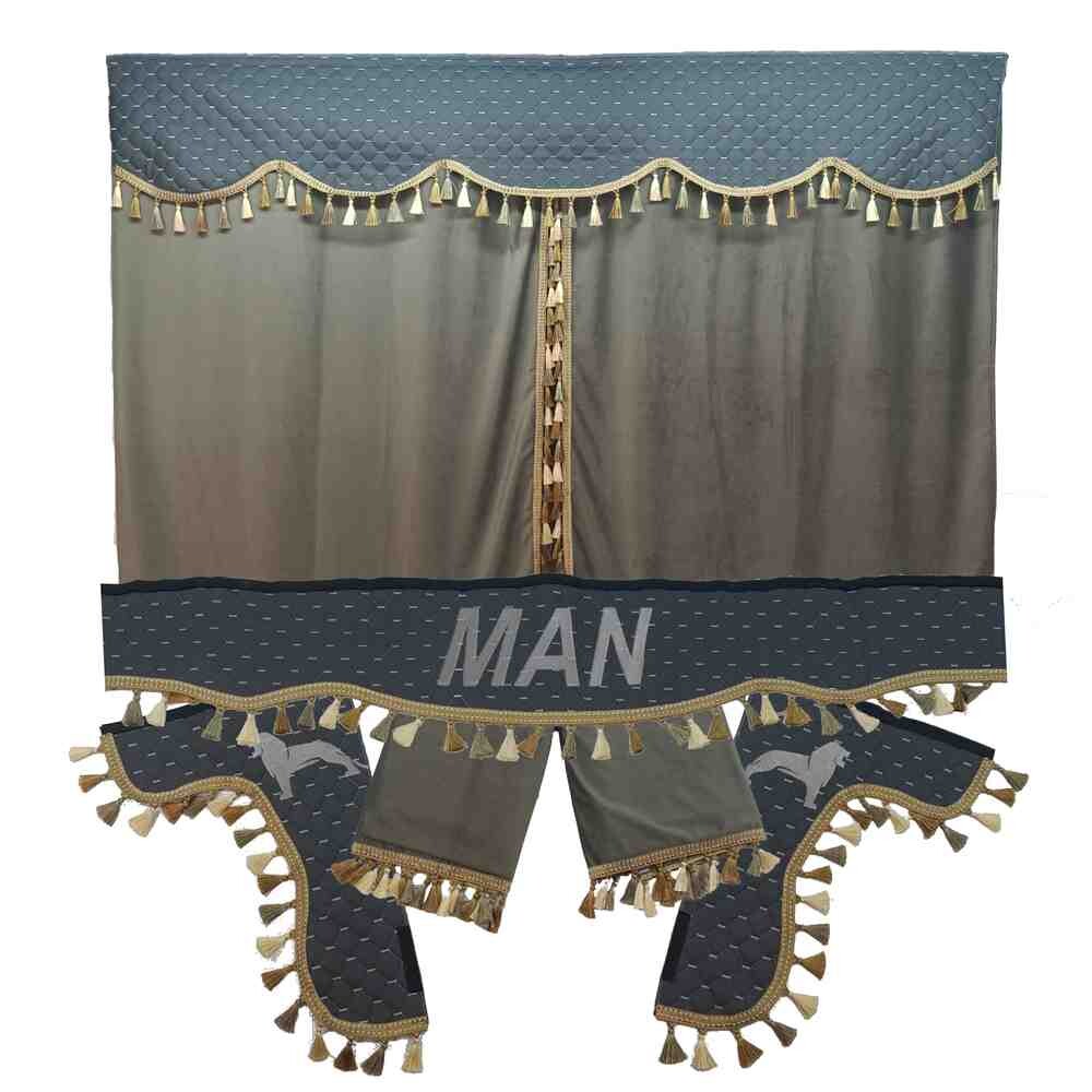 Шторка Экокожа "Pergam" MAN лоб+косынки+спальник+ночные серая Шторка Экокожа "Pergam" MAN лоб+косынки+спальник+ночные серая