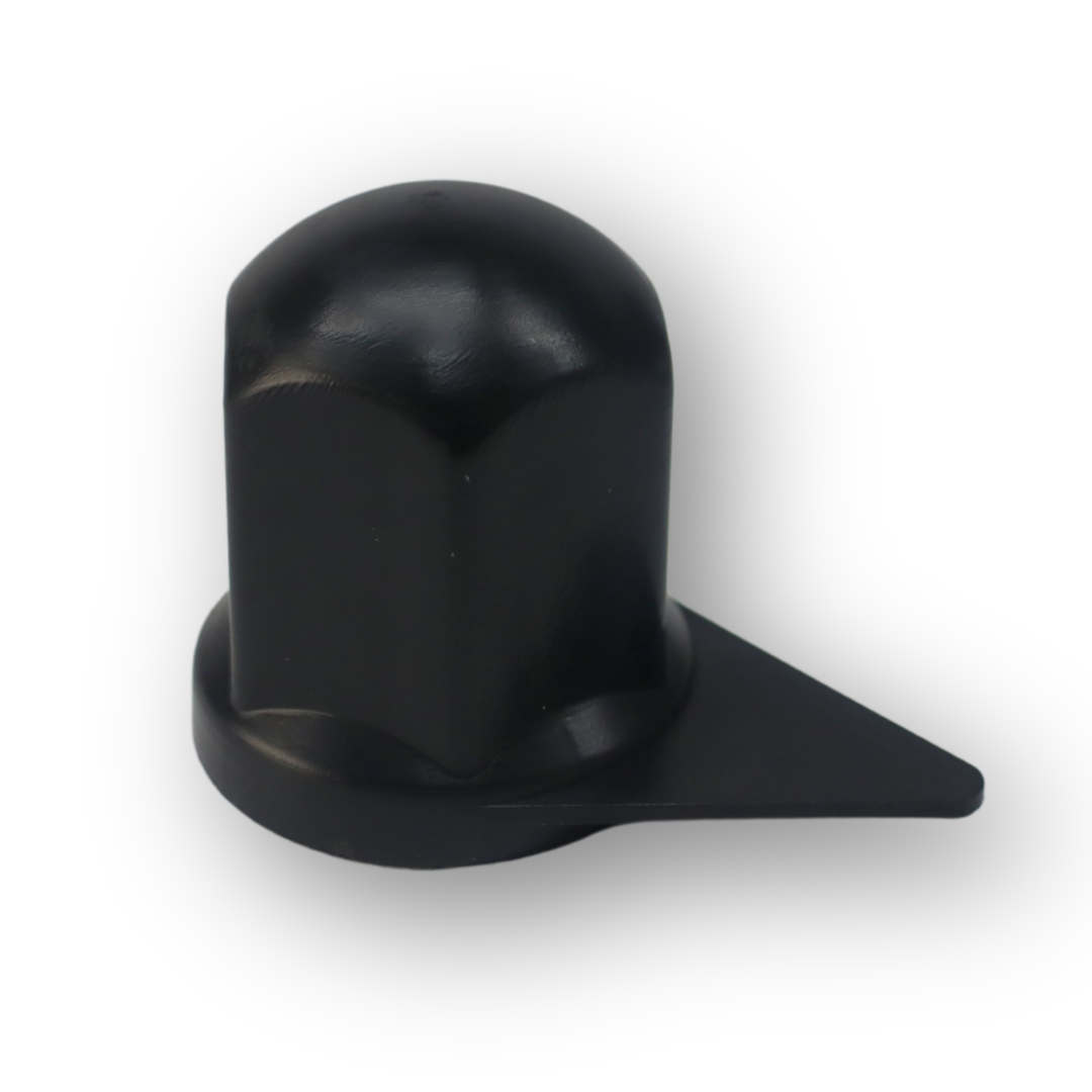 Колпачек на гайку граненый 32*55 с указателем черный  ( SteelTruck )