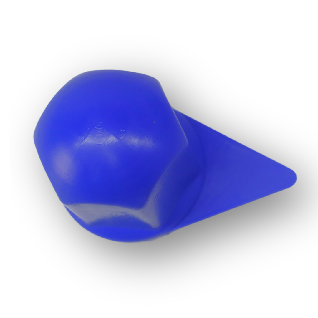 Колпачек на гайку граненый 32*55 с указателем синий  ( SteelTruck )