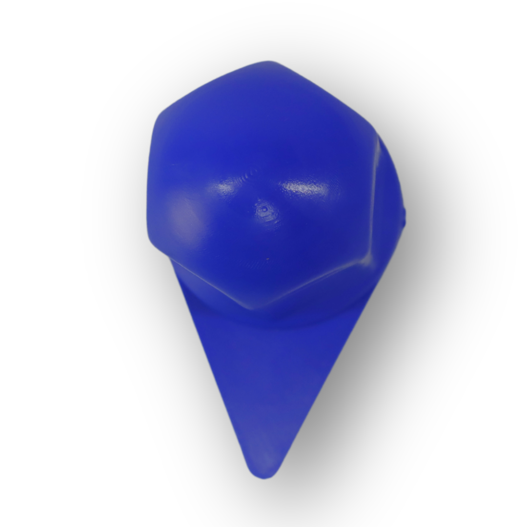 Колпачек на гайку граненый 32*55 с указателем синий  ( SteelTruck )