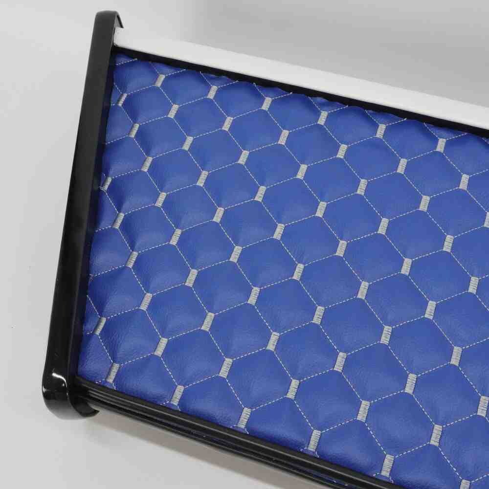 Полка кабины длинная MAN TGX синяя\ST- Экокожа стёжка\