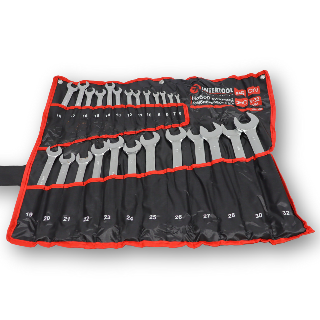 Набор ключей рожок- накидок INTERTOOL  (25шт)