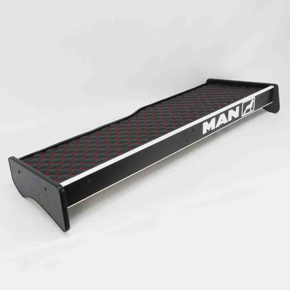 Полка кабины длинная MAN TGX черная\ST- Экокожа стёжка\