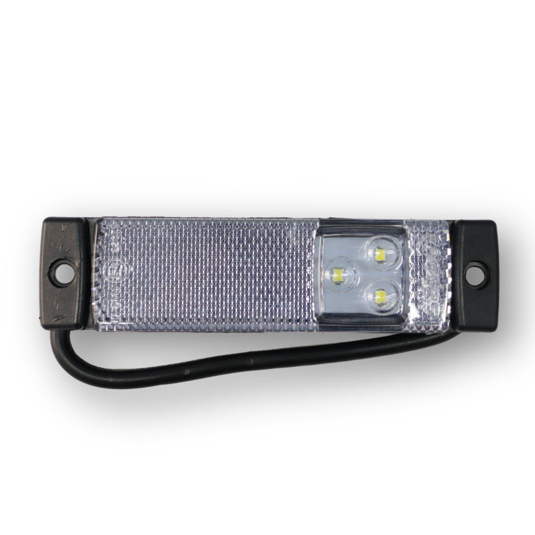 Фонарь габаритный диодный белый \без крепления, 3 диода + отражатель\