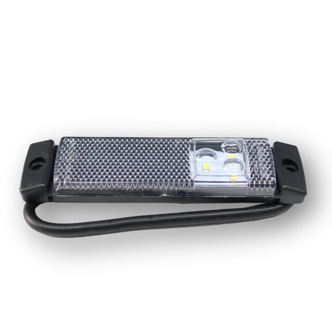 Фонарь габаритный диодный белый \без крепления, 3 диода + отражатель\