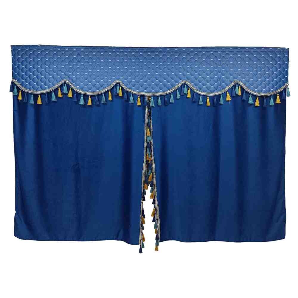 Шторка Экокожа "Pergam" MERCEDES лоб+косынки+спальник синяя