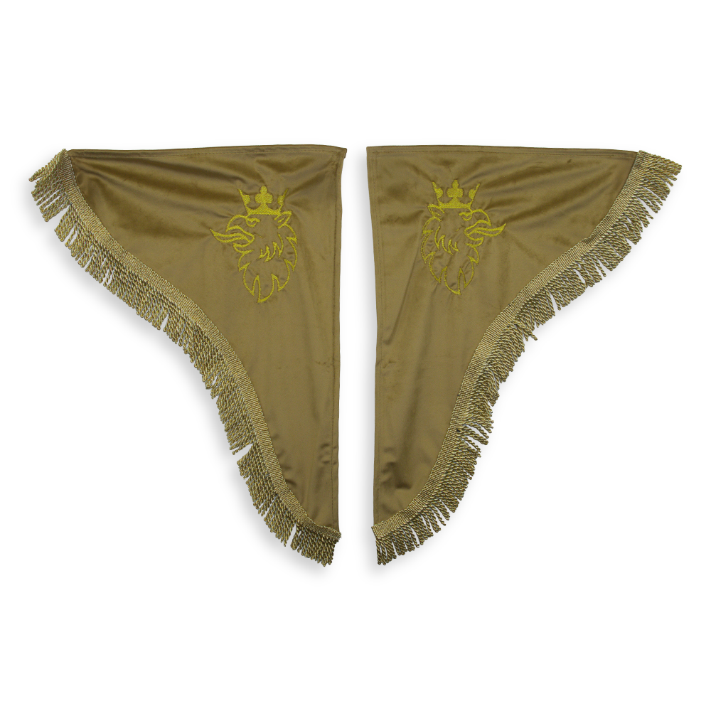 Шторка ВЕЛЮР "Wave" SCANIA лоб + косинки золотий Шторка ВЕЛЮР "Wave" SCANIA лоб + косинки золотий