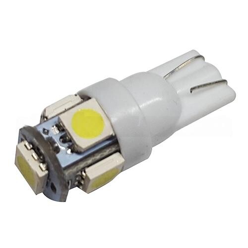 Лампочка LED 24V 5W (5 діодів) без цоколя w2.1x9.5d Лампочка LED 24V 5W (5 діодів) без цоколя w2.1x9.5d