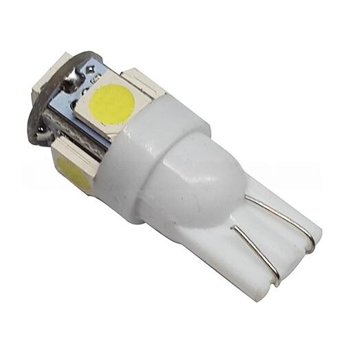Лампочка LED 24V 5W (5 діодів) без цоколя w2.1x9.5d Лампочка LED 24V 5W (5 діодів) без цоколя w2.1x9.5d