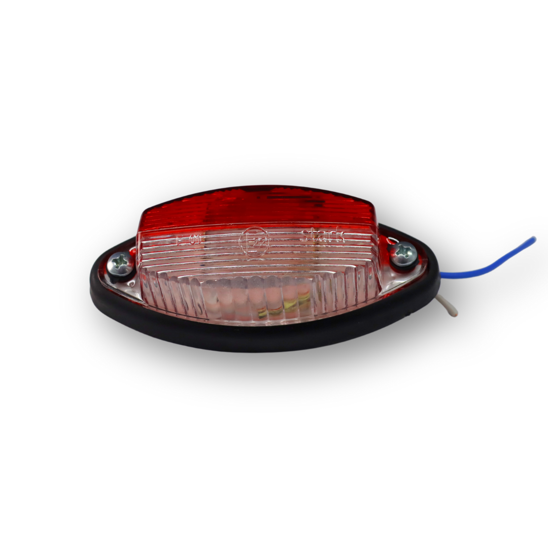 Фонарь габаритный "лодочка" красно-белый (лампочка)