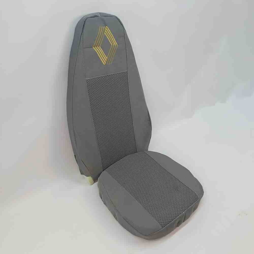 Чехол на сиденья Renault Magnum (2001- 2013) водитель, пассажир поворотное сидение, серый Чехол на сиденья Renault Magnum (2001- 2013) водитель, пассажир поворотное сидение, серый