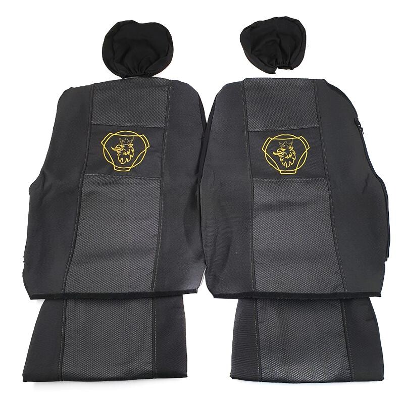 Чохол на сидіння SCANIA R,G,P (2004-2017) водить. складне - пас. складане, сірий