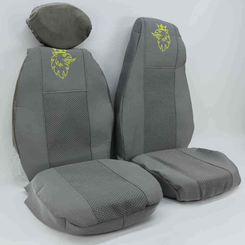 Чехол на сиденья SCANIA R,G,P (2004-2017) водит. пилот - пасс. складное, серый