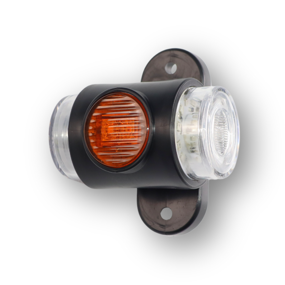 Ліхтар габаритний ріг (6.5см) триколірний LED \BAD\ Ліхтар габаритний ріг (6.5см) триколірний LED \BAD\