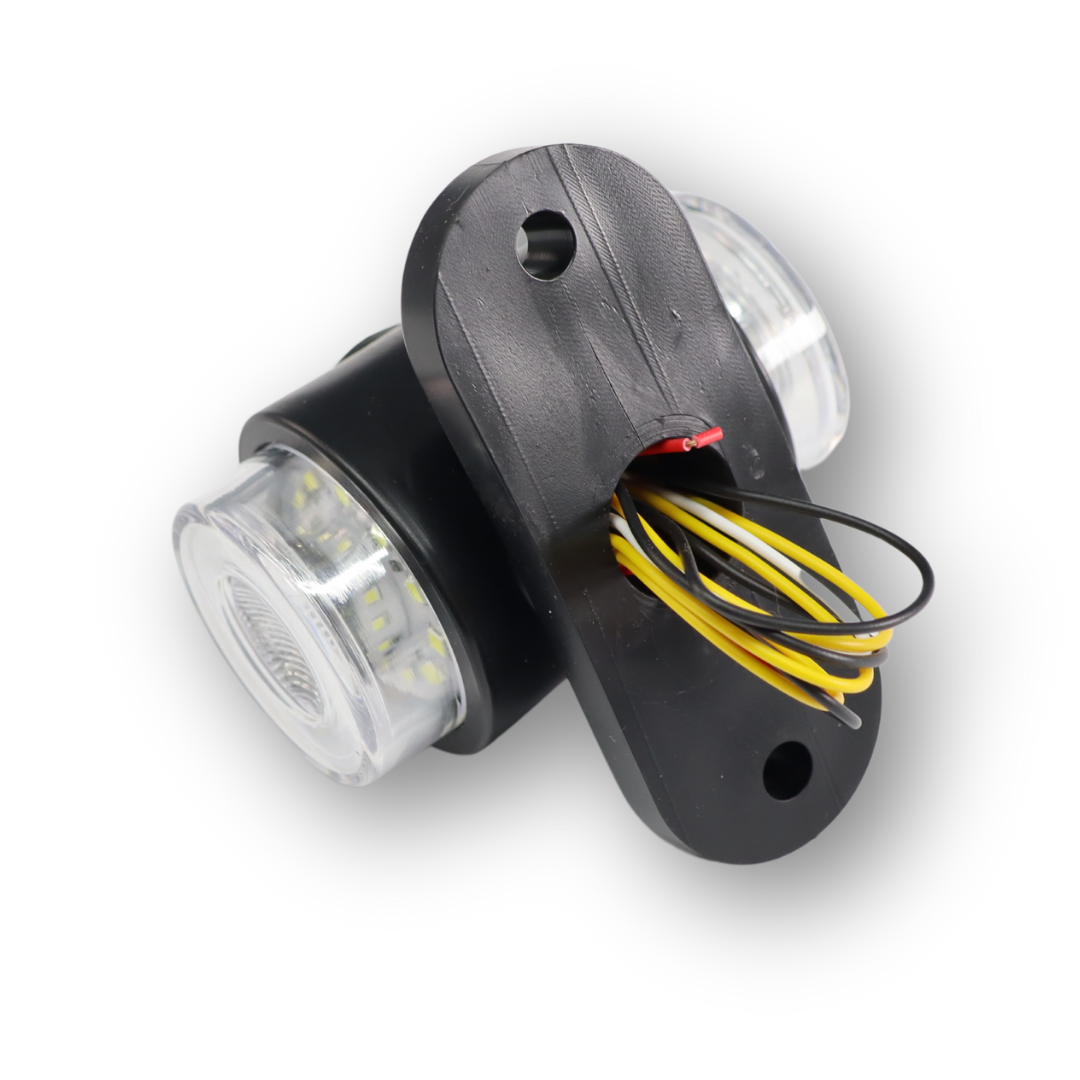 Ліхтар габаритний ріг (6.5см) триколірний LED \BAD\ Ліхтар габаритний ріг (6.5см) триколірний LED \BAD\