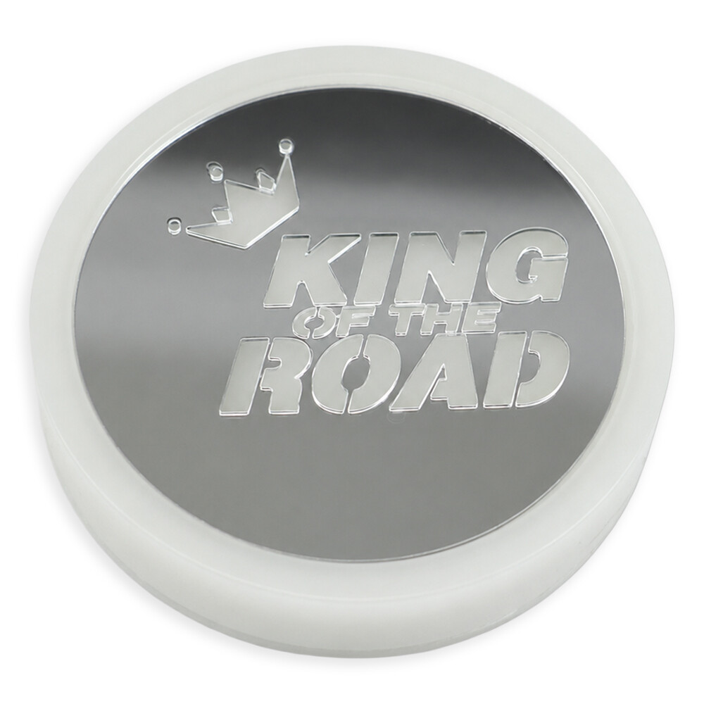 Ліхтарик емблема KING OF THE ROAD червоний неоновий 24V\Ø-95мм