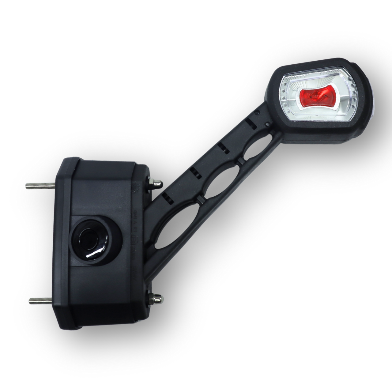 Фонарь габаритный рог LED 12-24 V  трехцветный 17см(с модулем датчика заднего хода)\HORPOL\ прав.