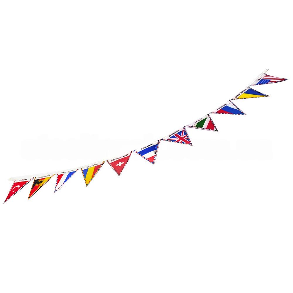 Вымпел флажок (комплект 11 шт) "флаги стран "\треугольник