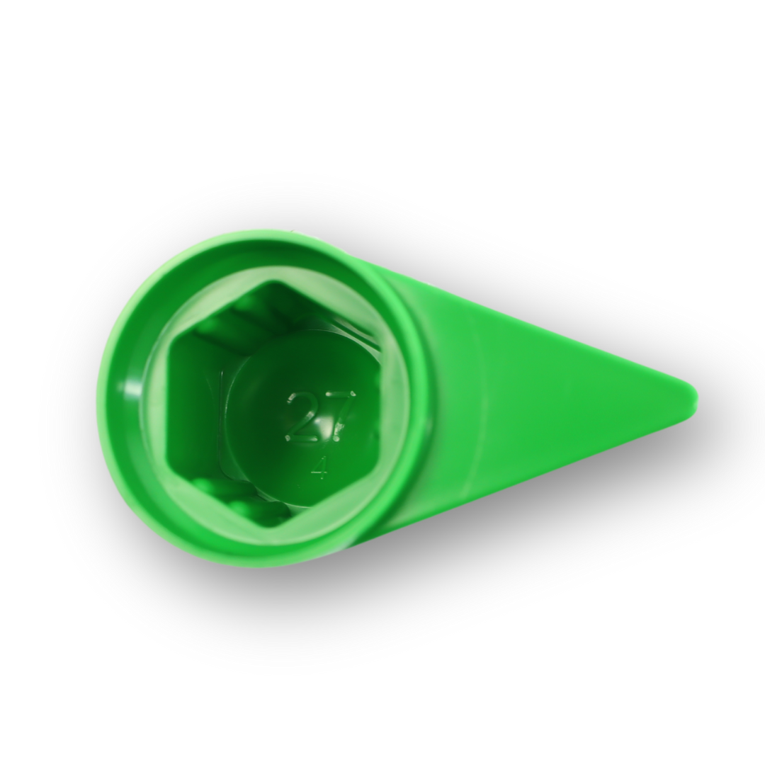 Колпачек на гайку 27 с указателем зеленый Колпачек на гайку 27 с указателем зеленый