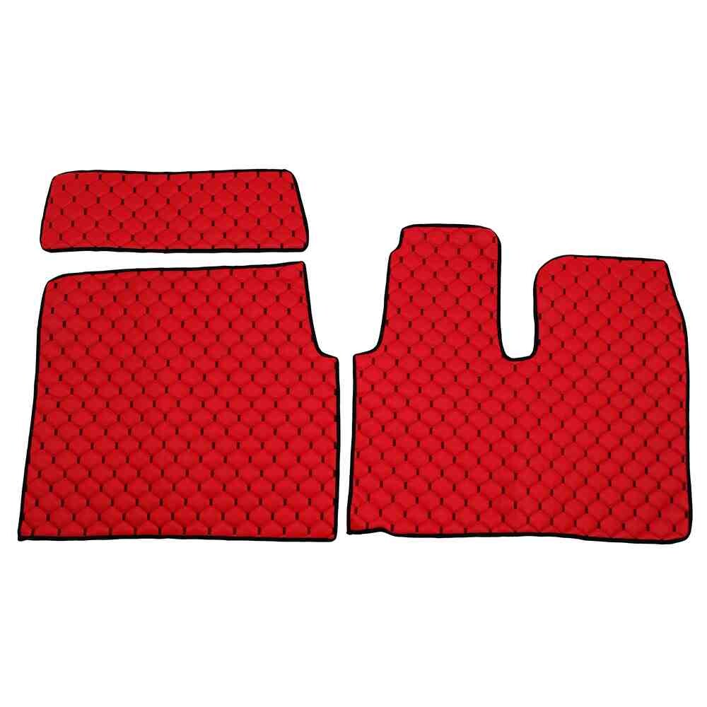 Коврик Экокожа MAN TGX 2017-2020; 2ящ.,АКПП, красный, Коврик Экокожа MAN TGX 2017-2020; 2ящ.,АКПП, красный,