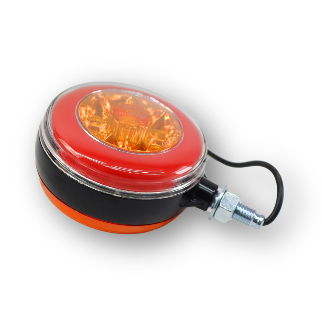 Габаритный фонарик  диодный  желто-красный-24V(круглый-108мм)