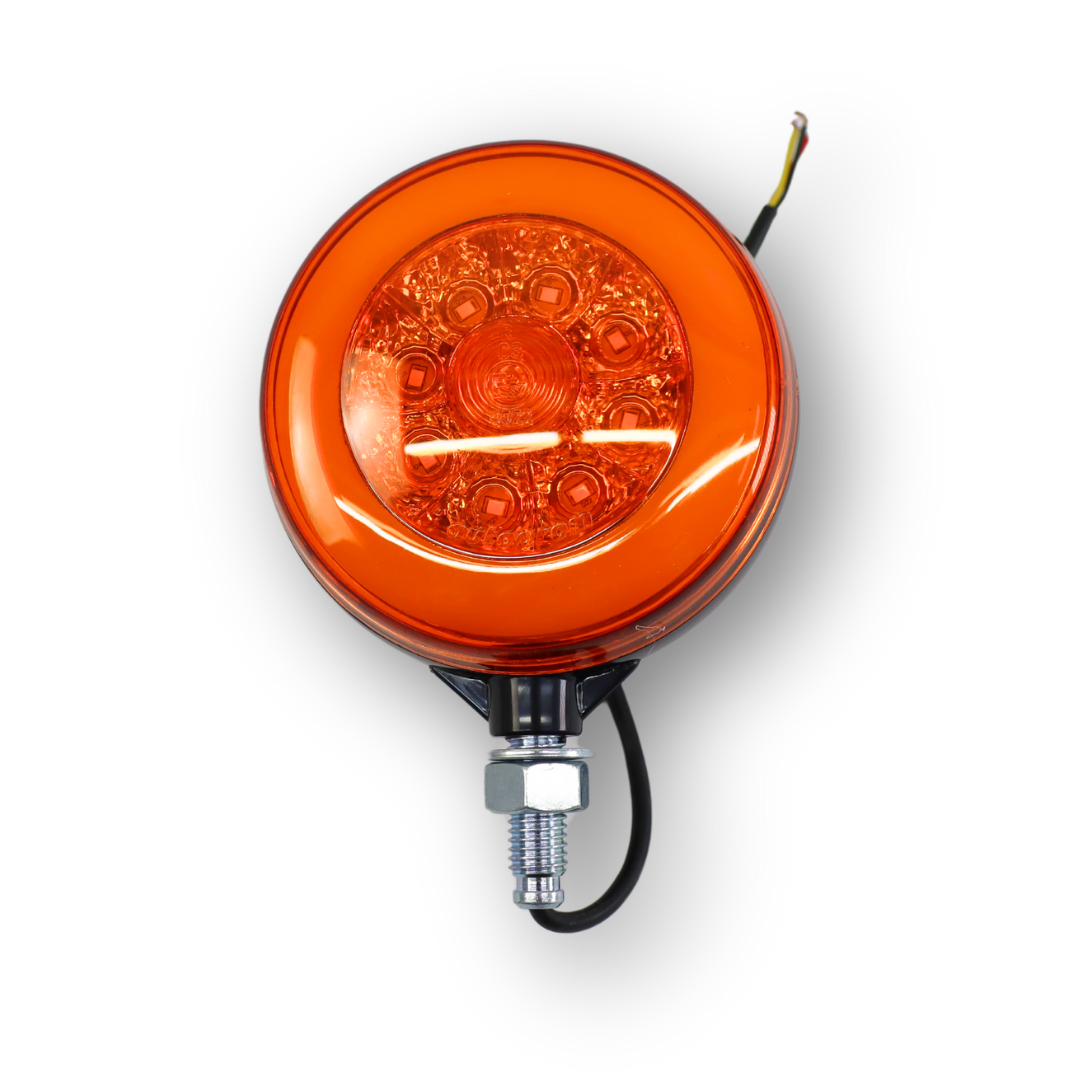 Габаритный фонарик  диодный  желто-красный-24V(круглый-108мм)