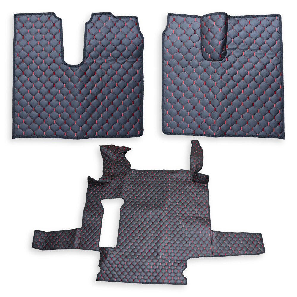 Килимок Екошкіра MAN TGX 2008 -2017; 2 ящ., чорний, АСП