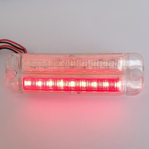 Фонарь габаритный LED 2х рядный красно-белый