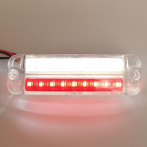 Фонарь габаритный LED 2х рядный красно-белый