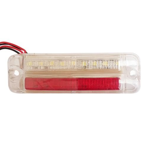 Фонарь габаритный LED 2х рядный красно-белый