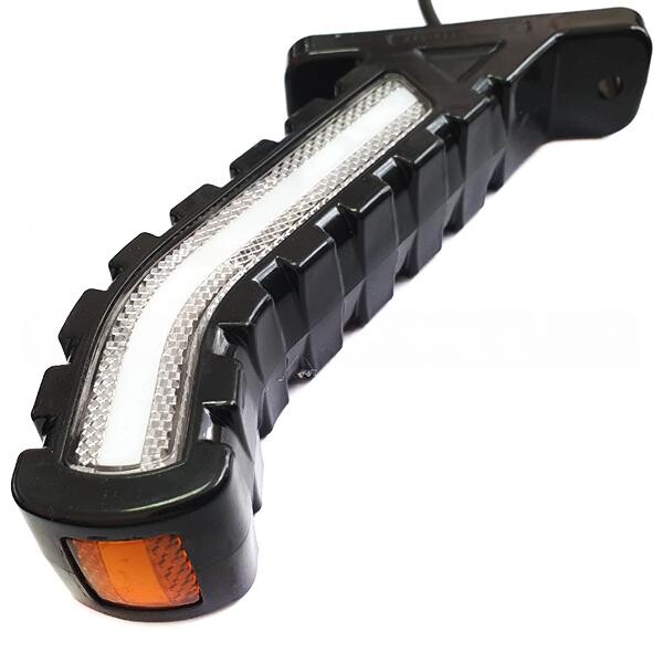 Фонарь габаритный рог LED трехцветный 15см бегущий указ поворота \LB\