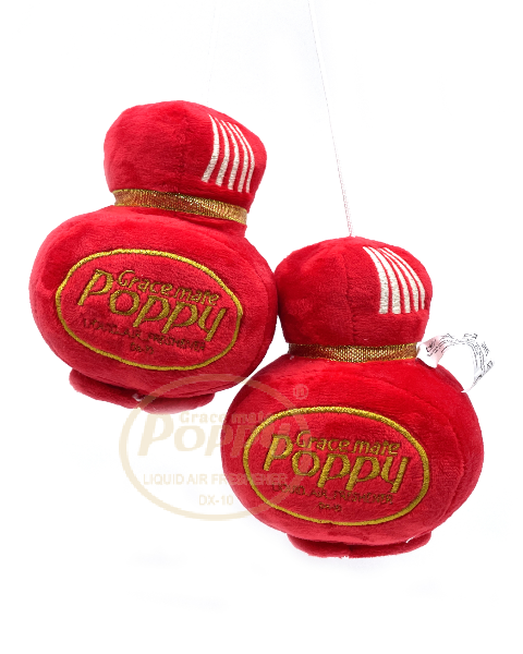 Плюшевая игрушка на шнуре Poppy красная 15 см