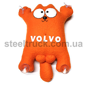 Кот игрушка VOLVO оранжевый