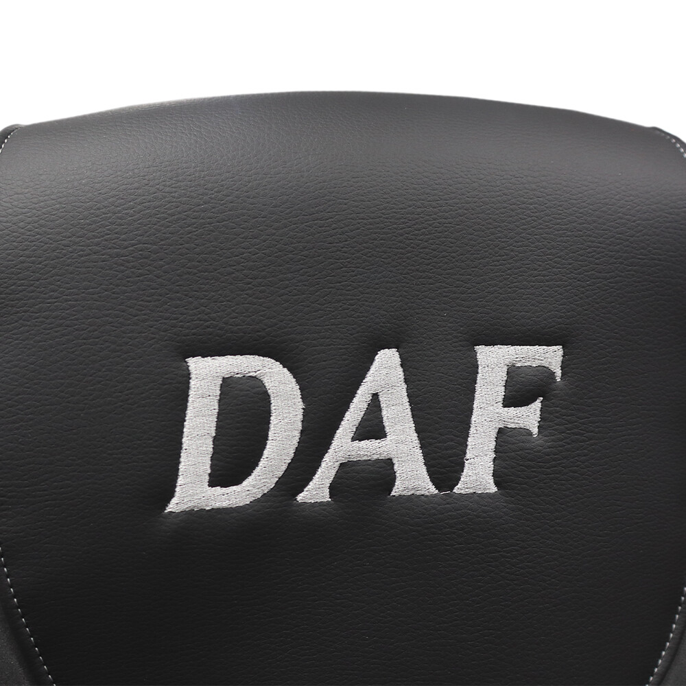 Чехол на сиденья Enterprise DAF XF105; 106; XG; CF85; LF (2013-2024);  (кожа черная - алькантара темно-серая)