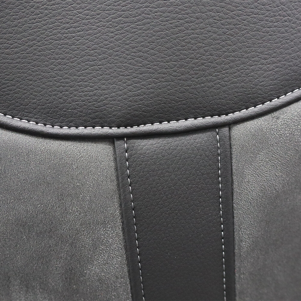 Чехол на сиденья Enterprise DAF XF105; 106; XG; CF85; LF (2013-2024);  (кожа черная - алькантара темно-серая)