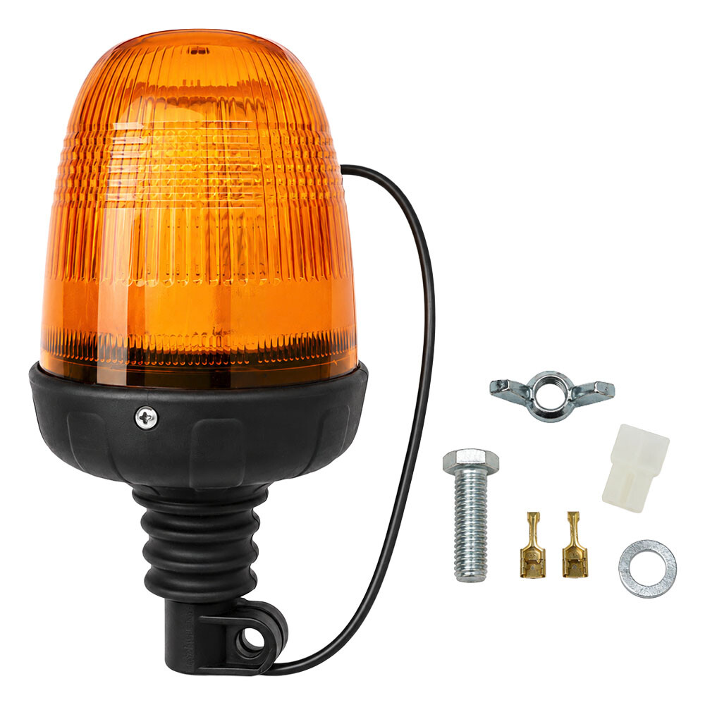 Маячок помаранчевий LED 12-24V з кріпленням на штангу