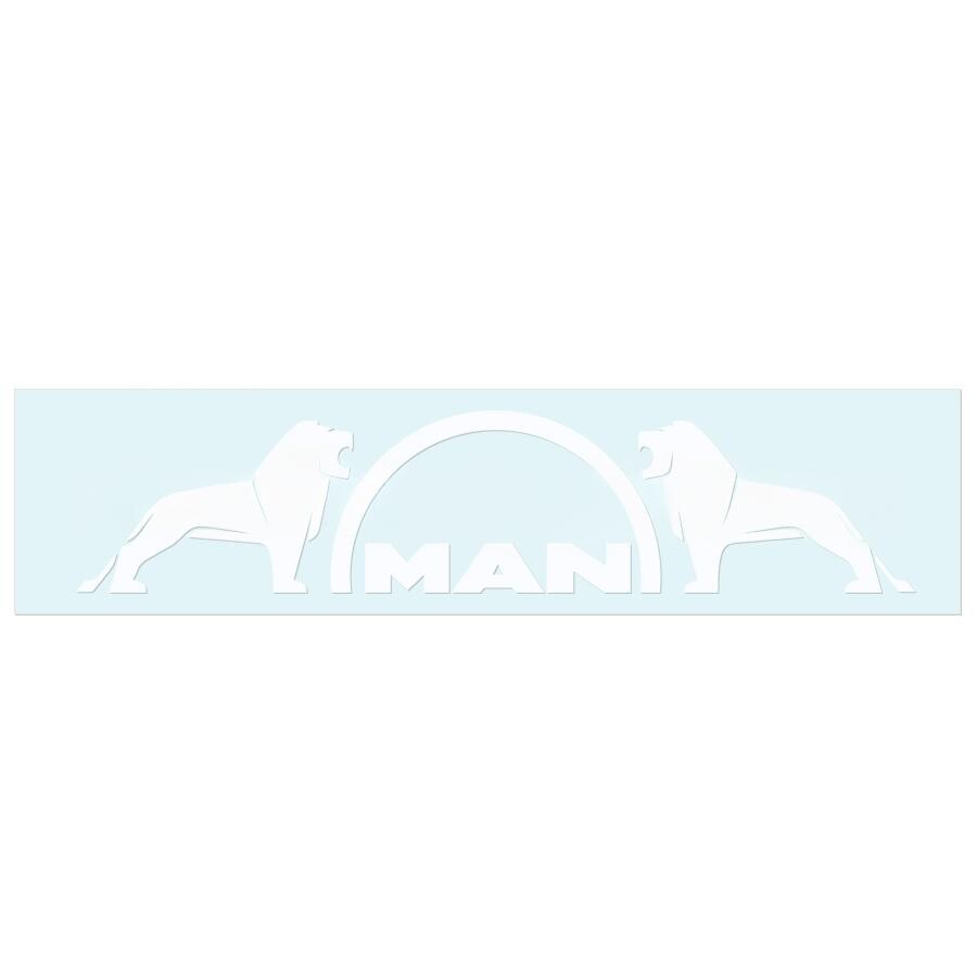 Наклейка MAN TGA 500*120\белая\ (2 льва)