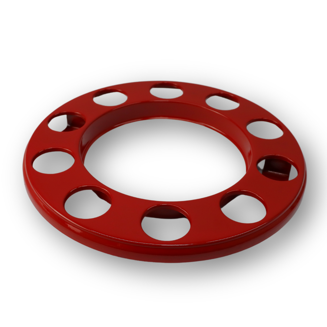 Колпак колеса "корона" 22,5 красный открытый