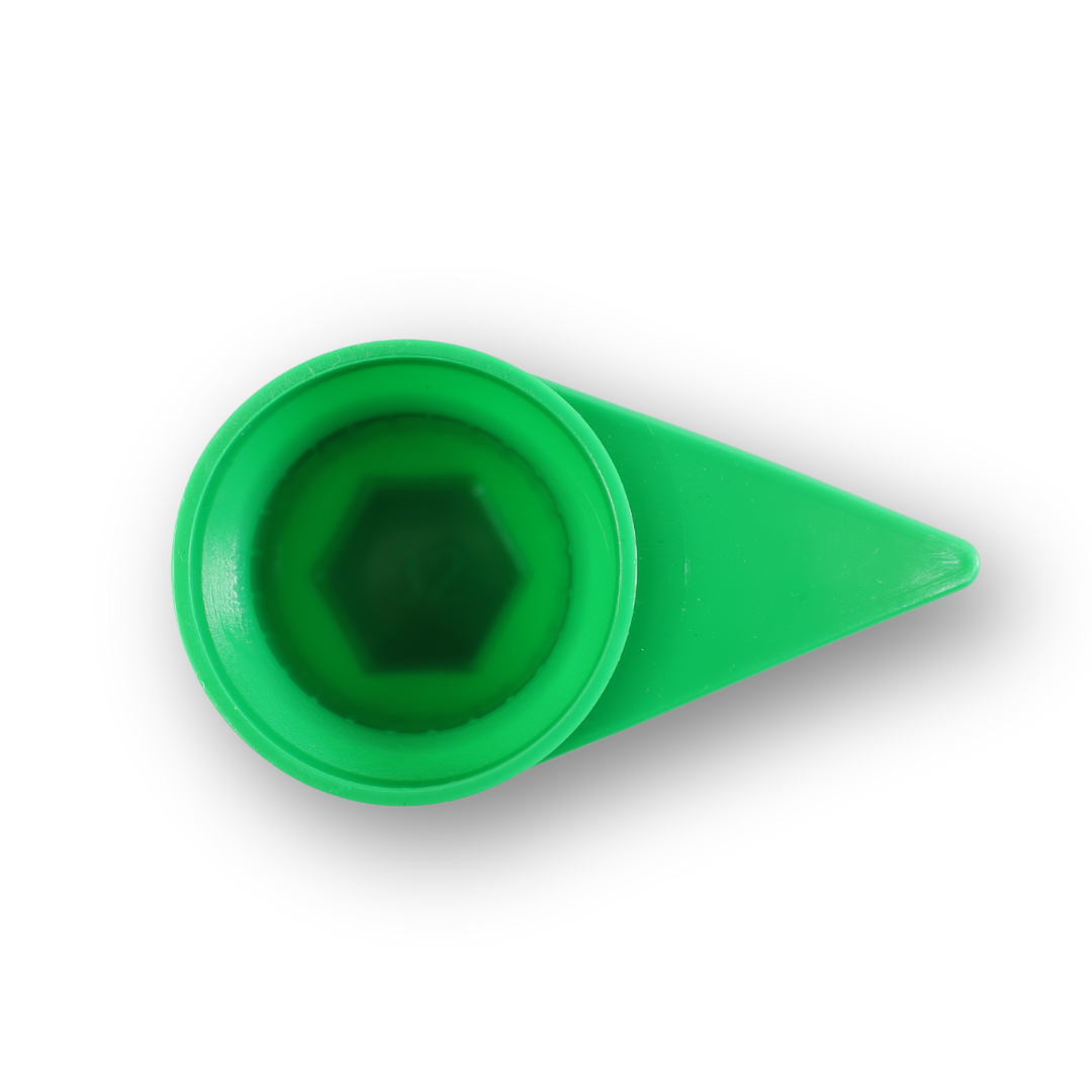 Колпачек на гайку 32 с указателем зеленый Колпачек на гайку 32 с указателем зеленый