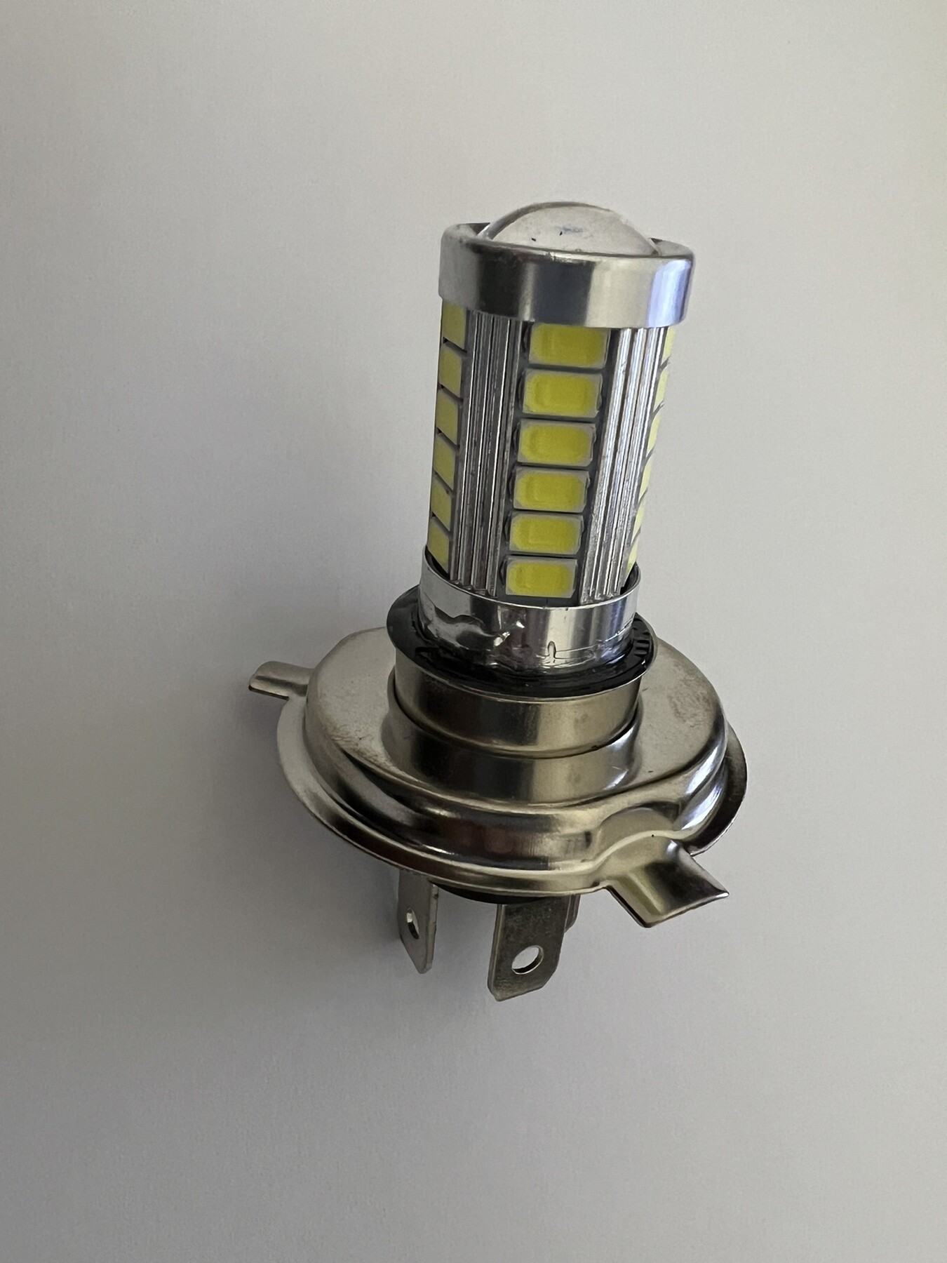 Лампочка  5 LED/H4 с линзой- 12-24V